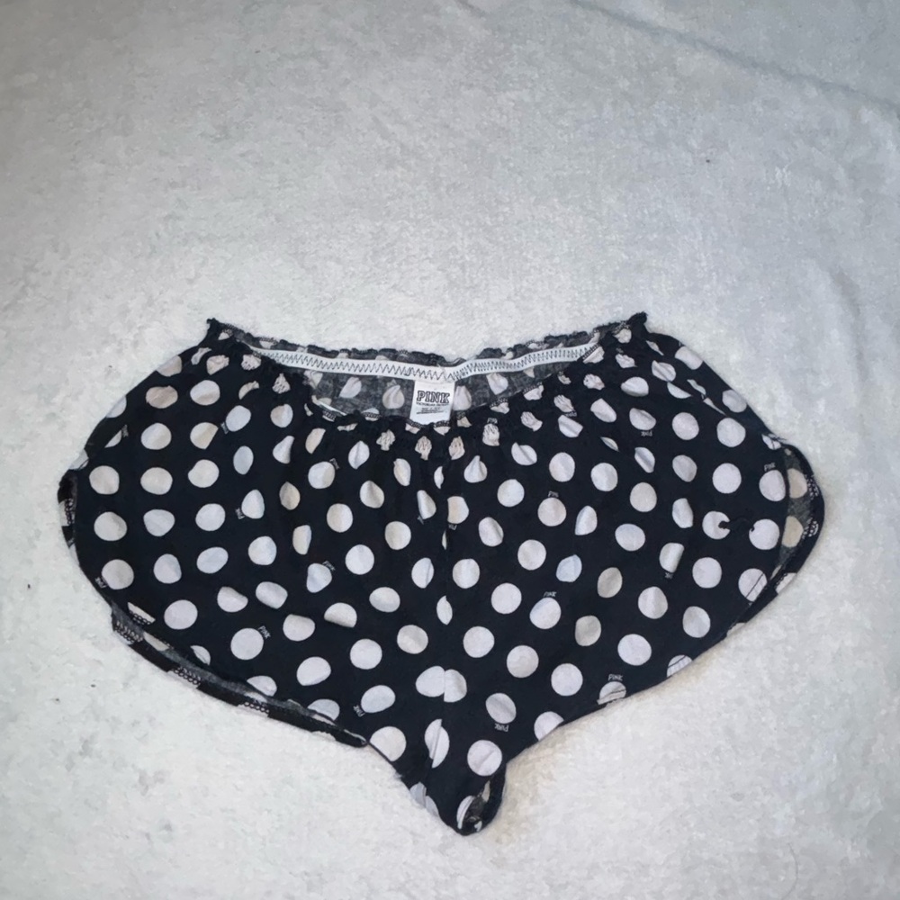 PINK Victoria's Secret Black and White Polka Dot Shorts